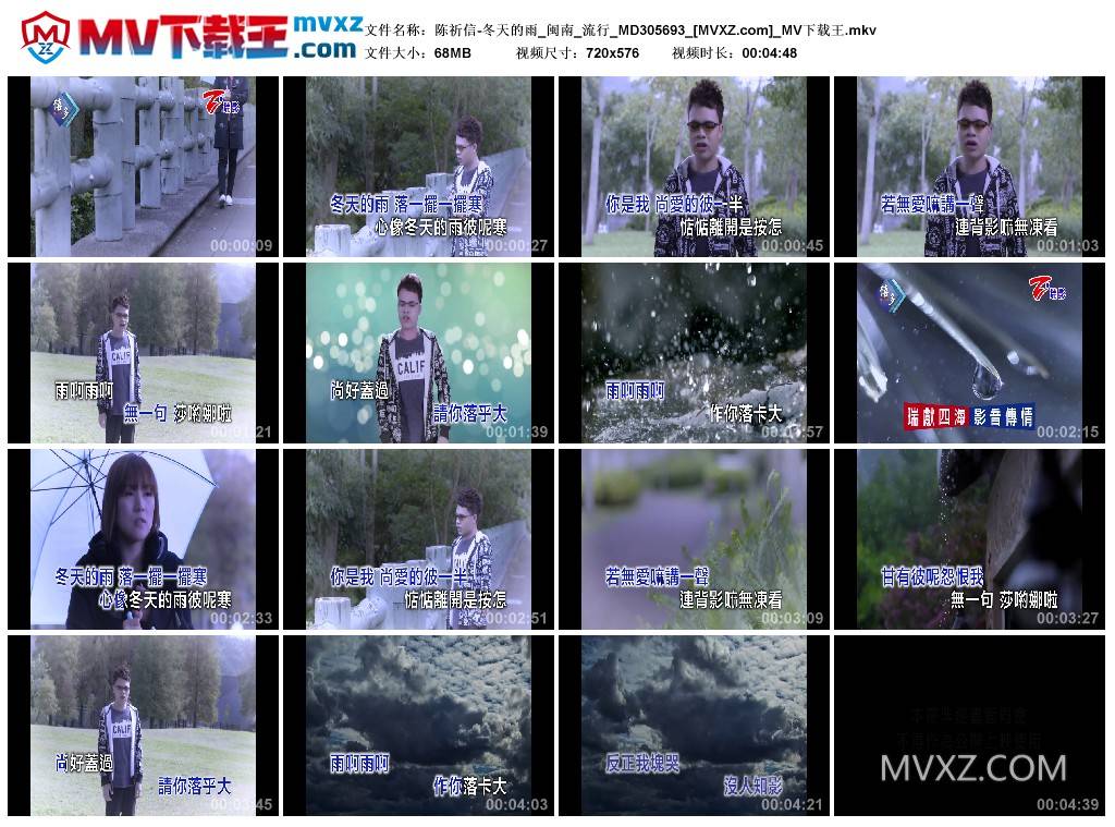 陈祈信-冬天的雨_闽南_流行_MD305693